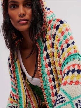 Free people baby Baja hooded cardigan